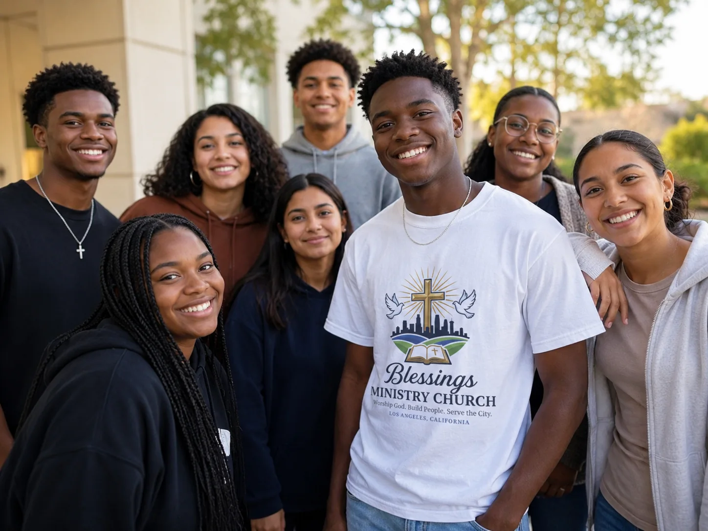 Youth members from different backgrounds gathered together